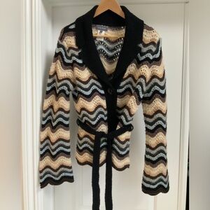 Mary Lucille lambs wool sweater cardigan large